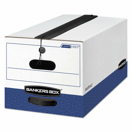 BANKERS BOX LIBERTY Plus HD Storage Box, Letter, 12.25"x24.13"x10.75", Wt/Bl, PK12 11111